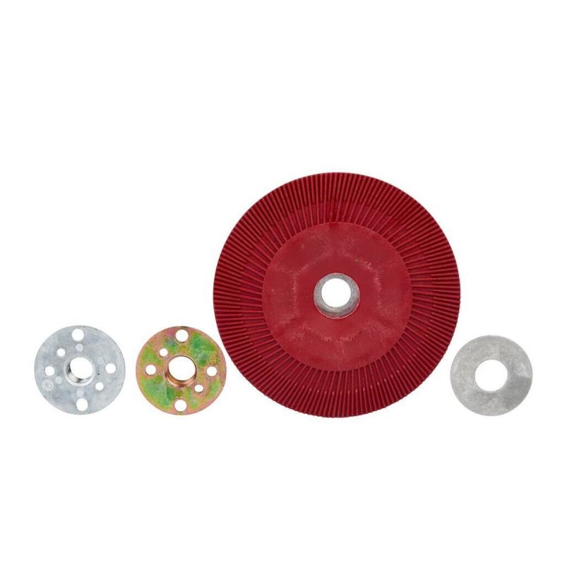 3M heavy-duty backing pad, red, 125 mm, M14, ribbed, very hard - Image 5